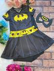 Fantasia Infantil Preta Batgirls - Envio Rápido