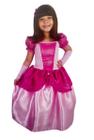 Fantasia Infantil Princesa Aurora Vestido Luxo De 2 À 8 Anos