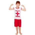 Fantasia Infantil Salva Vidas Conjunto Masculino