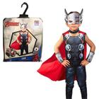 Fantasia Infantil Super Heroi Thor Longa Clássica Com Capa Mascara e Bracelete - Fantasias Carol NB