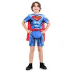 Fantasia Infantil Super Homem Carnaval Curta Original + Capa