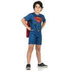 Fantasia Infantil - Super Homem Curto Liga da Justiça - Tamanho G (9 a 12 anos) - 10893 - Sulamericana