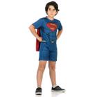 Fantasia Infantil - Super Homem Curto Liga da Justiça - Tamanho P (3 a 5 anos) - 10893 - Sulamericana