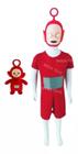 Fantasia Infantil Teletubbies Vermelho Po Com Chaveiro