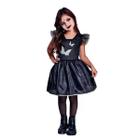 Fantasia Infantil Vestido De Bruxinha Prata Morcegos - Anjo