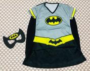 Fantasia Infantil Vestido Mulher Morcego Bat Girl Batman