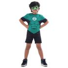 Fantasia Lanterna Verde Curto Infantil - Liga da Justiça - Original