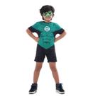 Fantasia Lanterna Verde Infantil Curta Com Máscara Liga da Justiça