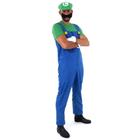 Fantasia Luigi Adulto Masculino com Chapéu Bigode e Luva - Sulamericana Fantasias