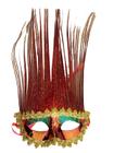 Fantasia Máscara Veneza Vermelha de Carnaval festas