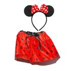 Fantasia Minnie Conjunto Lançamento de Saia e Tiara