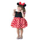 Fantasia Minnie Mouse Infantil Menina + Tiara Orelhas