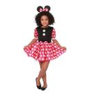 Fantasia Minnie Rosa ou Vermelha Luxo Infantil Com Orelhinhas - Fantasias Carol KB