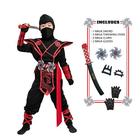 Fantasia Infantil Super Ninja Guerreiro Menino Lutador Luxo