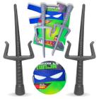 Fantasia Ninja Infantil Kit Com Mascara E 2 Adagas Brinquedo - Europio