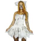 Fantasia Noiva Cadaver Feminina Adulto Carnaval Halloween Monstro Terror Horror