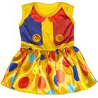 Fantasia Palhacinha Infantil Para Bebê Vestido Colorido Para Menina Feita Em Poliéster Fantasias Super