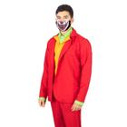 Fantasia Palhaço Joker Psicopata Vermelho Esquadrão Joaquin Festa Halloween Carnaval