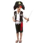 Fantasia Halloween Masculina Pirata Piratinha Listrado Carnaval