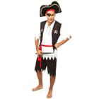 Fantasia Pirata Do Caribe Verão Adulto Masculino