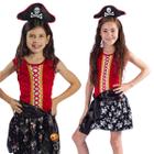 Fantasia pirata infantil carnaval halloween completa crianças