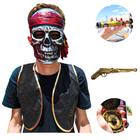 Fantasia Pirata Masculino Adulto Caribe Com Bandana 36 ao 50 (P 36-38)