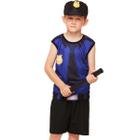 Fantasia Policial Infantil Menino Roupa Carnaval Festa Pop - Fantasias Super