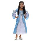 Fantasia Princesa Azul Vestido Infantil