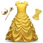 Fantasia Princesa Disney Bela E A Fera Luxo + Acessórios tamanho 10