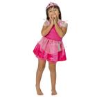 Fantasia Princesa Rosa Roupa Menina Infantil