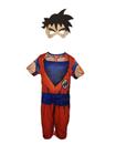 Fantasia Roupa Infantil Goku Dragon Ball Z Com Máscara