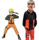 Fantasia Roupa Infantil Longa Naruto Com Bandana Premium ( dos 2 aos 9 anos )