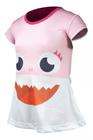 Fantasia Roupa Infantil Menina Rosa Baby Shark Vestido ( dos 2 aos 9 anos )