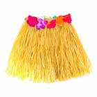 Fantasia Saia Havaiana Infantil Festa Luau Hawaii Com Flores 30 cm