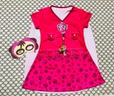 Fantasia Skye Patrulha Canina Roupa Infantil Vestido com máscara