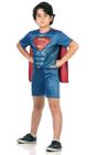 Fantasia Super Homem Superman Infantil Curto Com Músculo