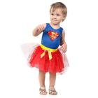 Fantasia Supergirl Infantil para Bebê Dress Up com Collant - Sulamericana Fantasias