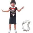 fantasia halloween infantil masculino vampiro encantador com capa remo