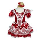 Fantasia Vestido Junina Capiria Luxo Orquídea Infantil