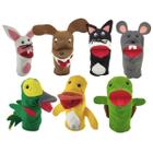 Fantoches de Mão 25cm Feltro Animais Domésticos Com 7 Personagens - Wood Play Brinquedos