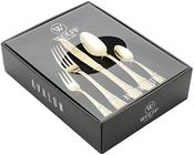 Faqueiro 30 Peças Avalon Aço Inox Dourado PVD Gift Box -Wolff