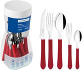 Faqueiro Inox 20pc Leme - Vermelho - Tramontina