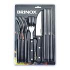 Faqueiro Jogo De Talheres Para Churrasco Jumbo Inox 8 Peças - BRINOX