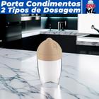 Farinheiro Pote Porta Condimentos C/ Tampa 300ML Translúcido