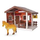 Faroeste Conjunto Cenário Interativo Casinha Com Cavalo - Samba Toys