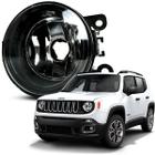 Farol Auxiliar Milha Policarbonato Aro Preto Renegade 2015 2016 2017 2018 2019
