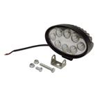 Farol Auxiliar Oval 8 Leds SMD Branco 12/24 Volts 20 Watts 6000 Kelvin 105mm - Pradolux - IL6009