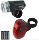 Farol Bike QL-261 + Vista Light QL-262 c/ LED Preto