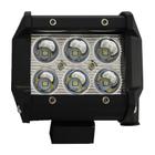 Farol de Milha LED 18W 6000K 12V/24V Bivolt 9 LEDs Quadrado Universal - TIGER