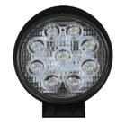 Farol de Milha LED 27W 6000K 12V/24V Bivolt 9 LEDs Redondo Universal - TIGER